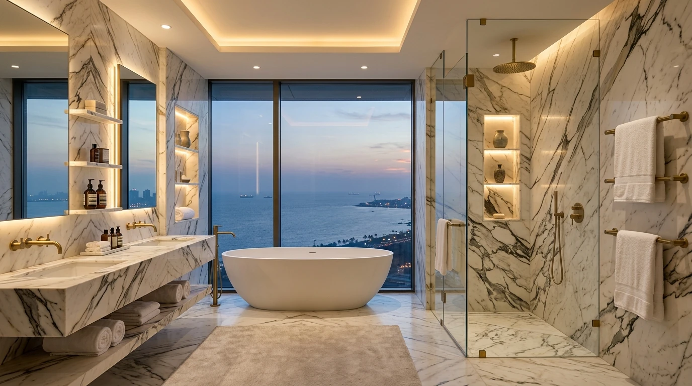 The Altamount Statuario Borghini Spa Ensuite
