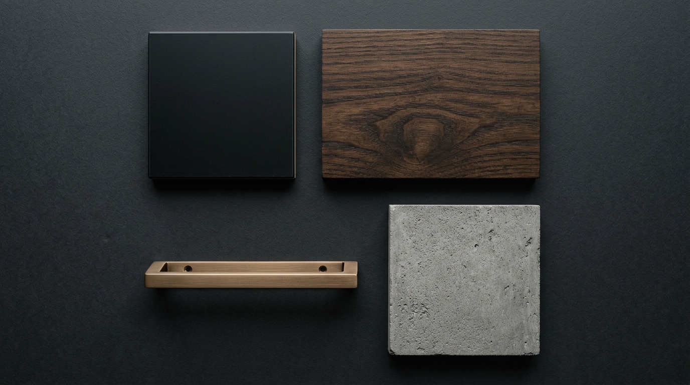 Dark luxury material palette